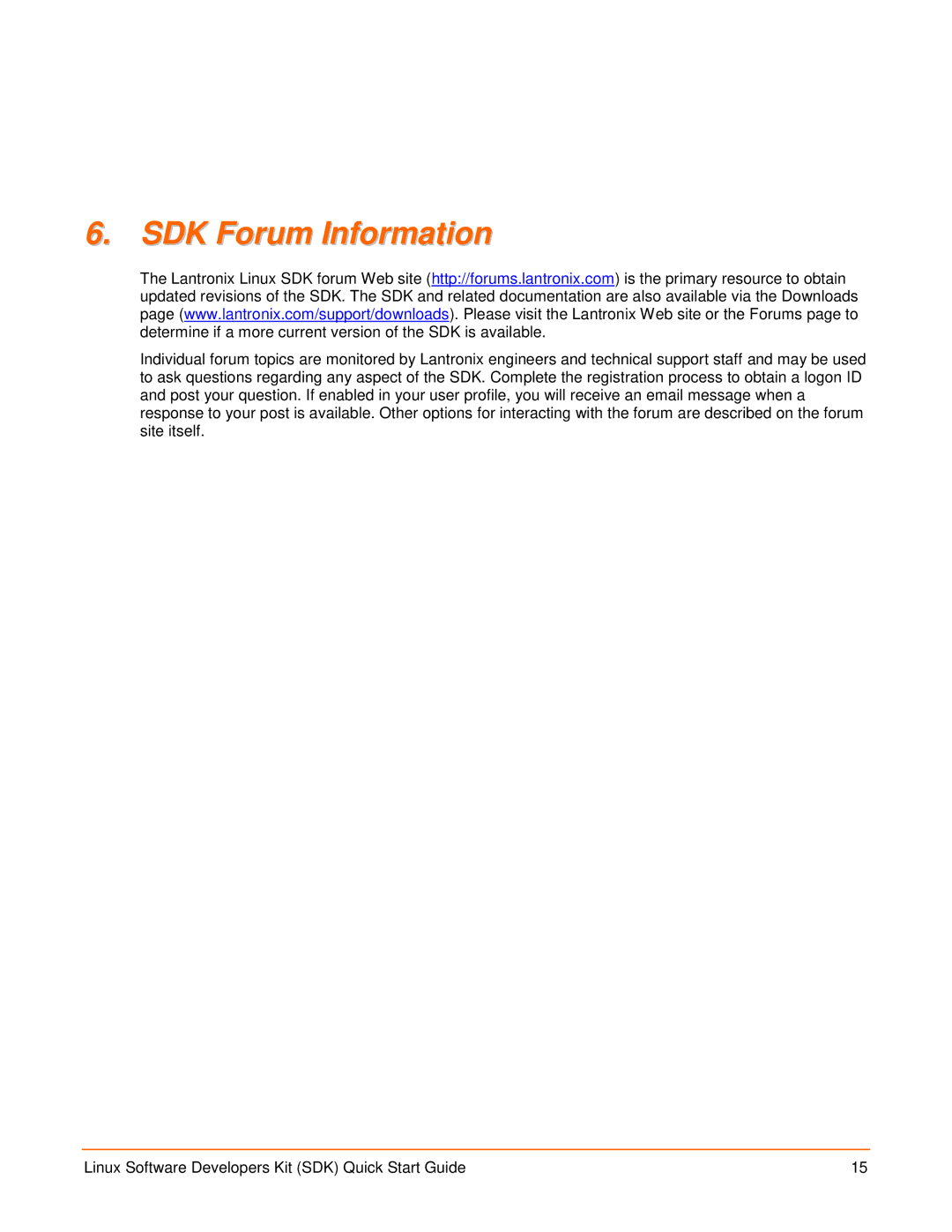 Lantronix EDS1100, EDS2100 quick start SDK Forum Information 