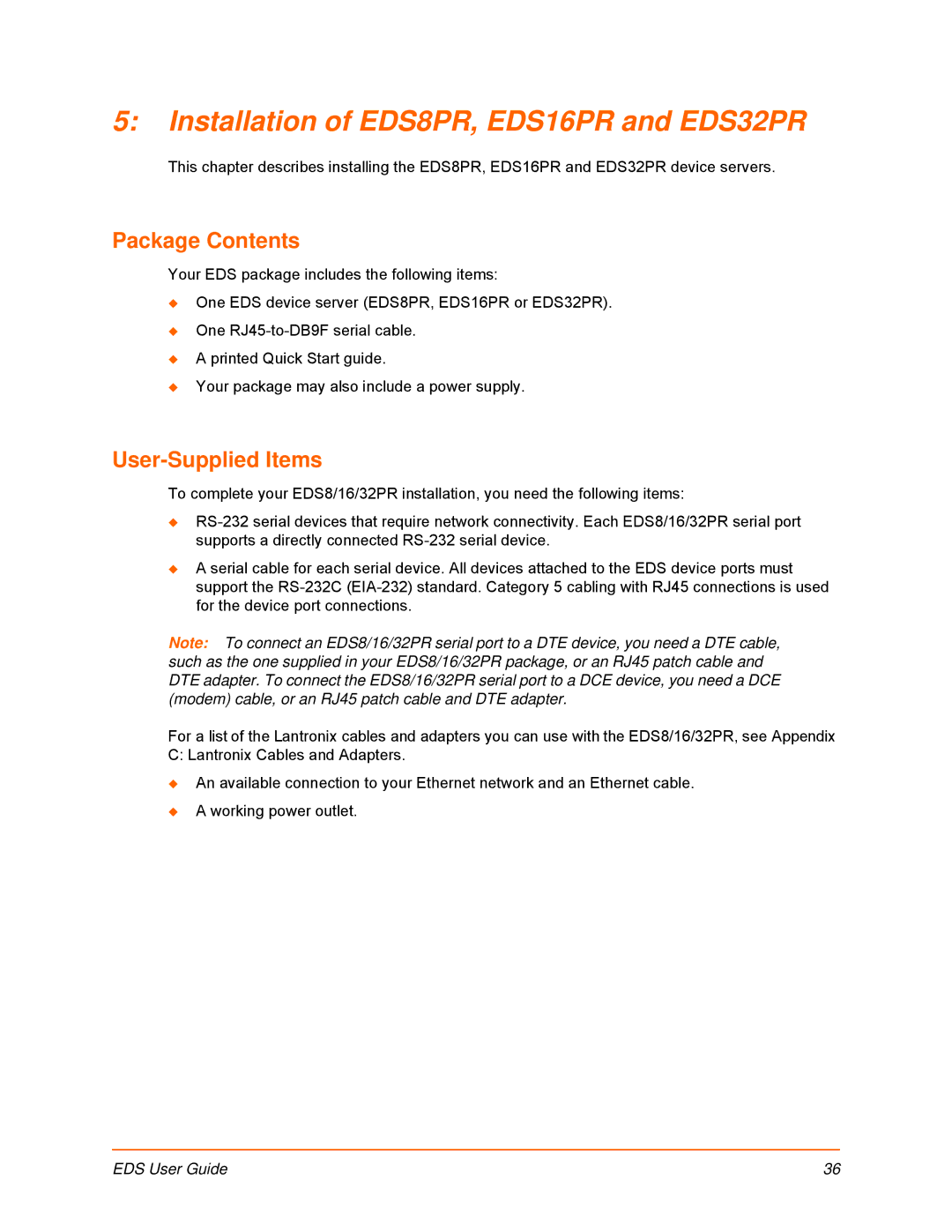 Lantronix EDS4100, EDS16PS, EDS8PS manual Installation of EDS8PR, EDS16PR and EDS32PR, Package Contents 