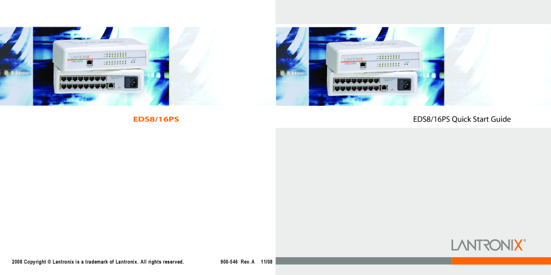 Lantronix quick start EDS8/16PS Quick Start Guide 