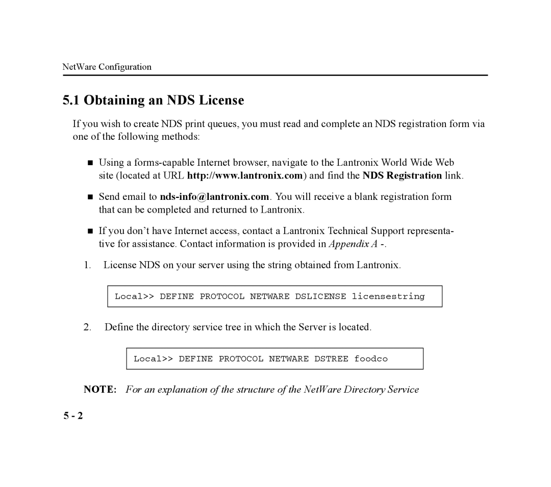 Lantronix EPS2-100, EPS4-100 manual Obtaining an NDS License 