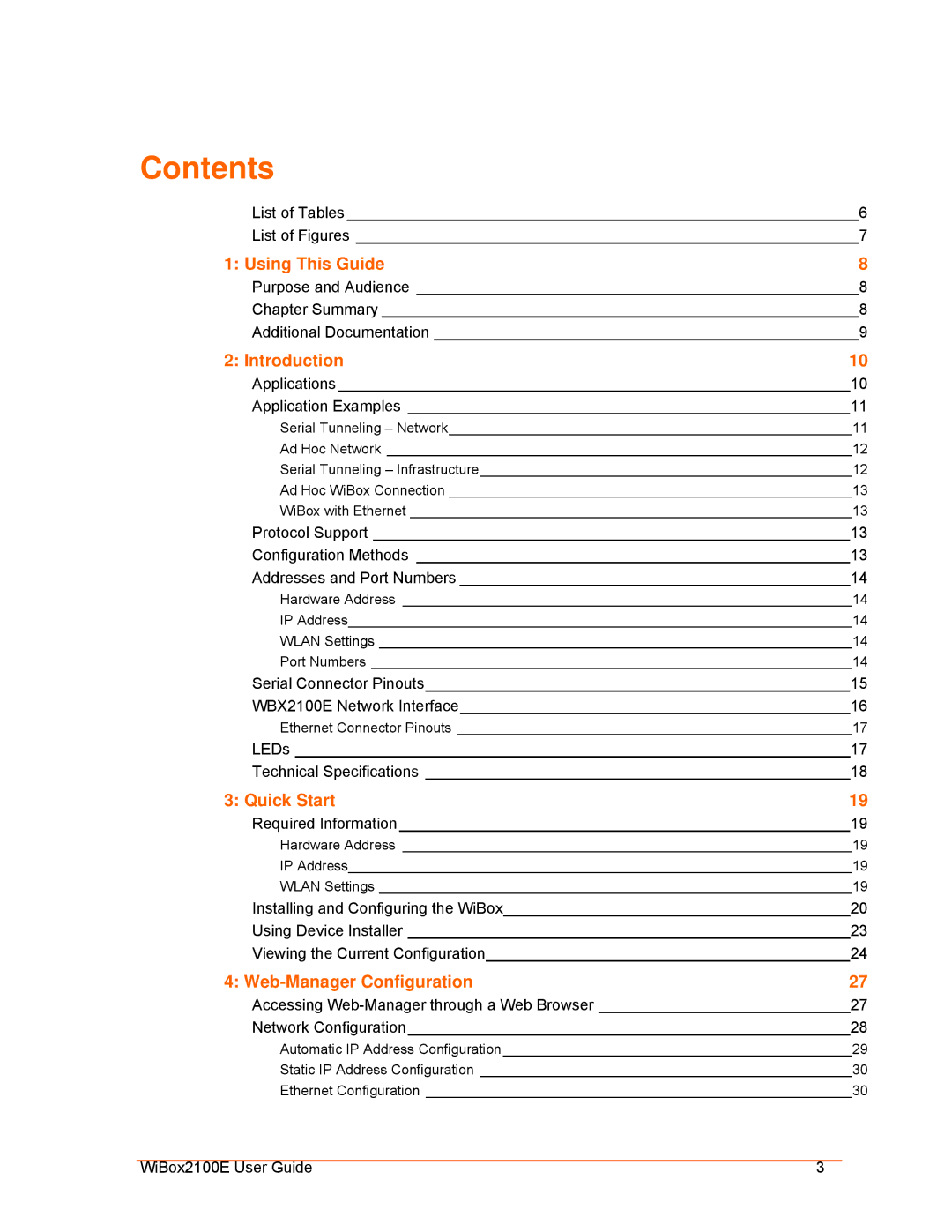 Lantronix Ethernet manual Contents 