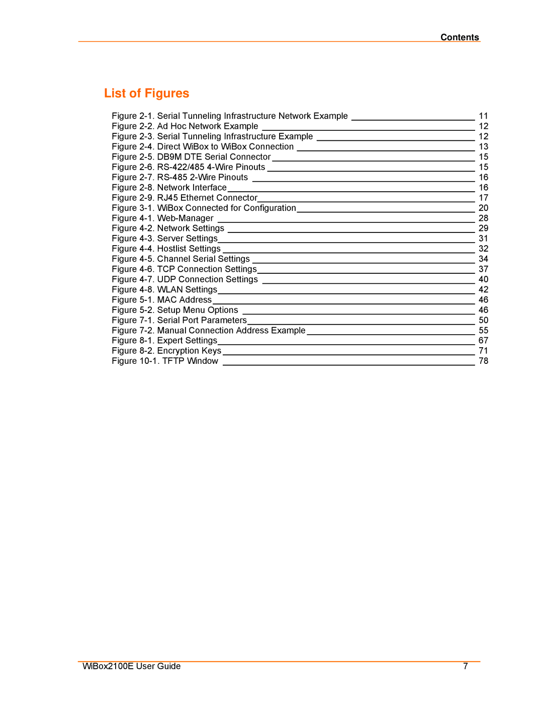 Lantronix Ethernet manual List of Figures, Serial Tunneling Infrastructure Network Example 