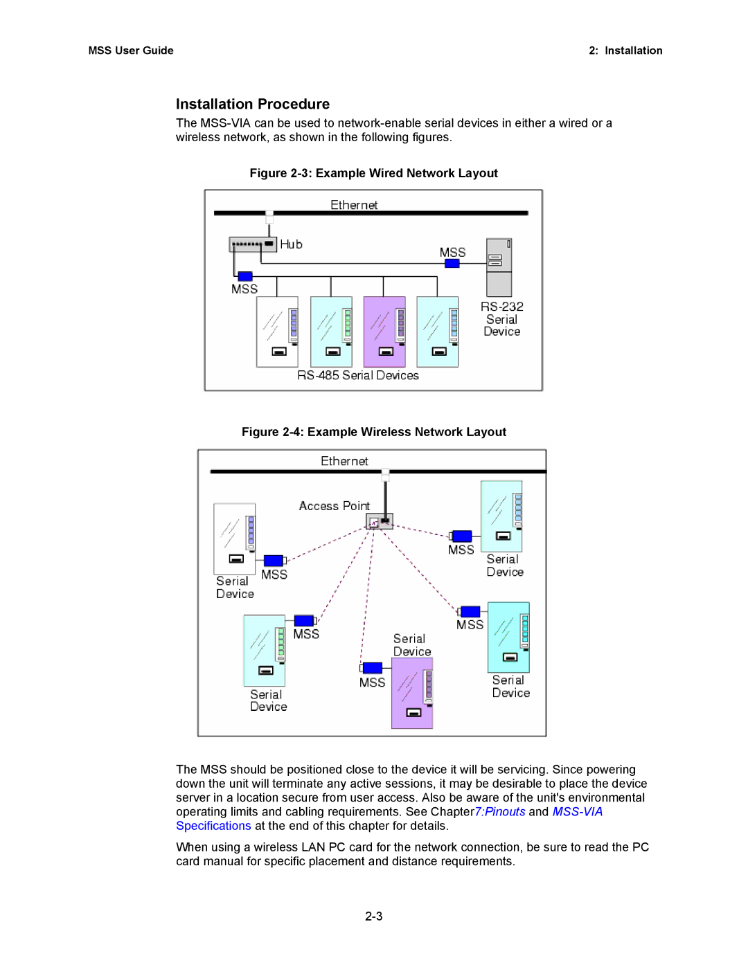 Lantronix Hub manual Installation Procedure, Example Wired Network Layout 