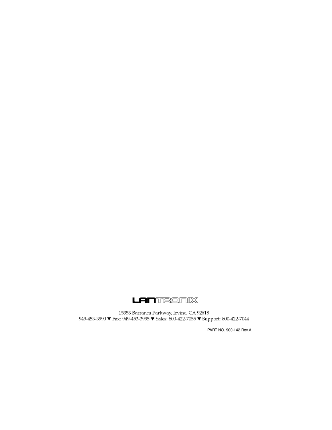 Lantronix LFH8-M, LFH4-M manual Part no -142 Rev.A 