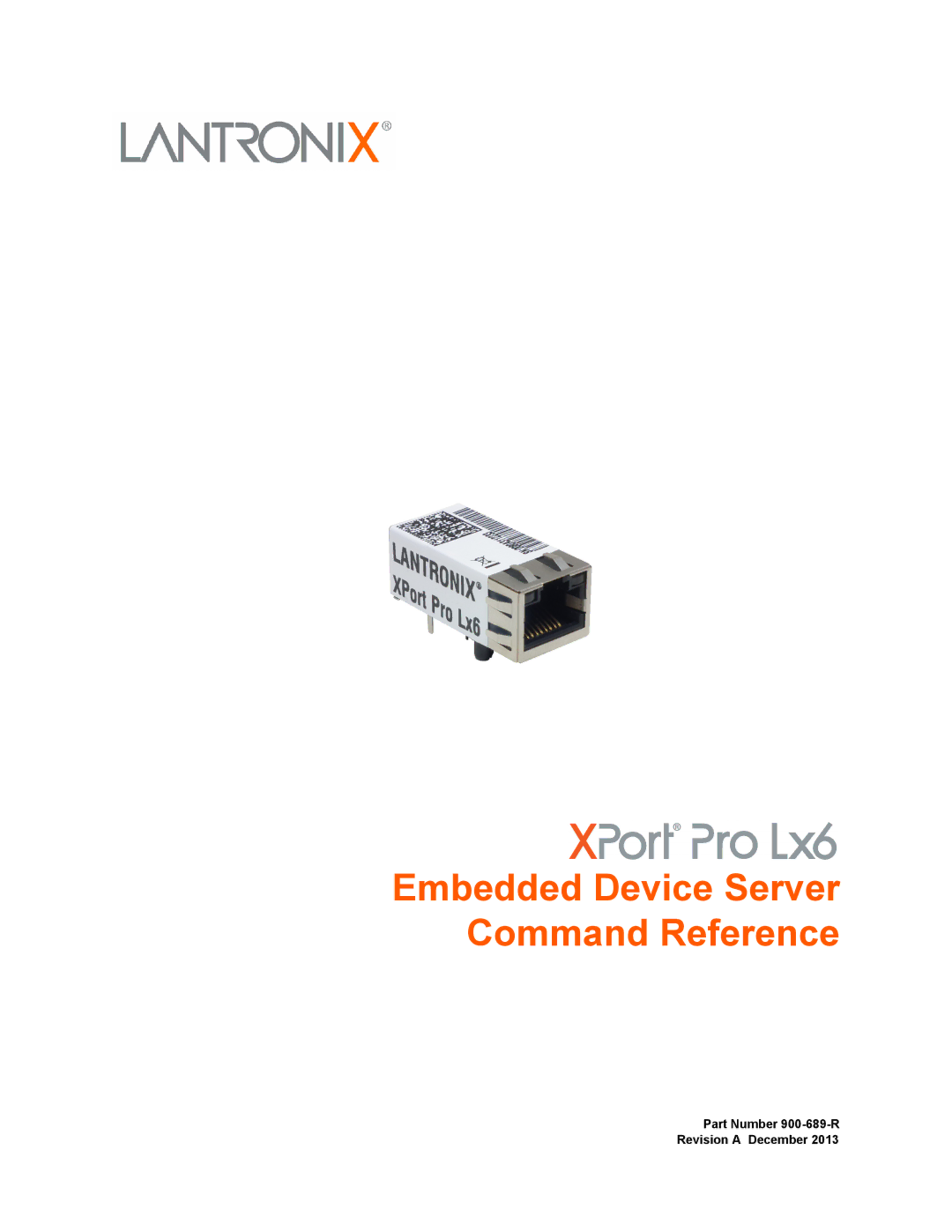 Lantronix LX6 manual Embedded Device Server Command Reference 