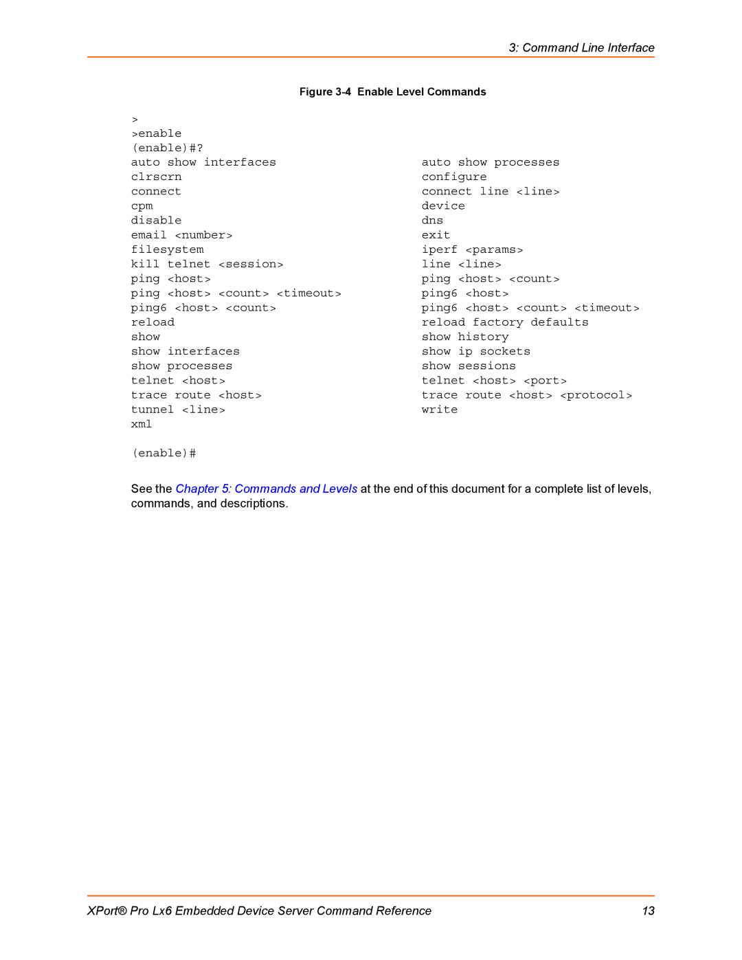 Lantronix LX6 manual Enable Level Commands 