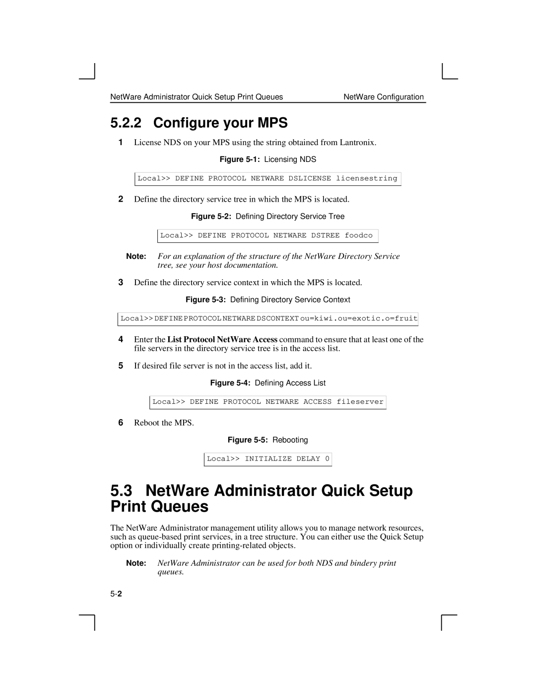 Lantronix MPS100, LPS1-2, LPS1-T manual NetWare Administrator Quick Setup Print Queues, Configure your MPS 