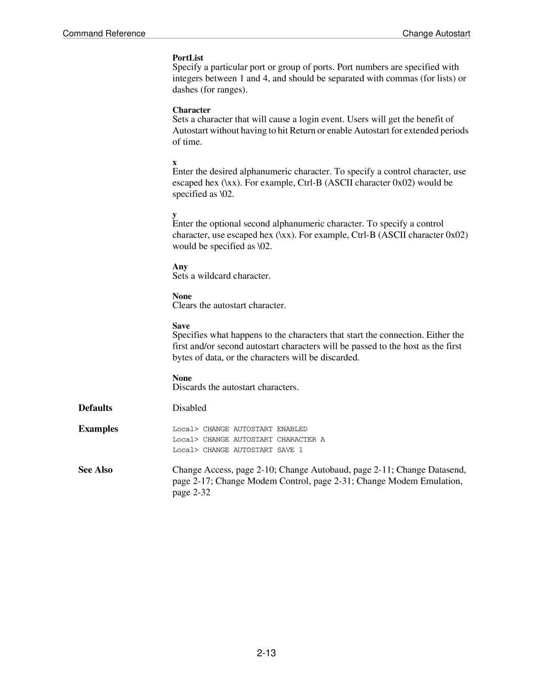 Lantronix MSS manual Dashes for ranges 