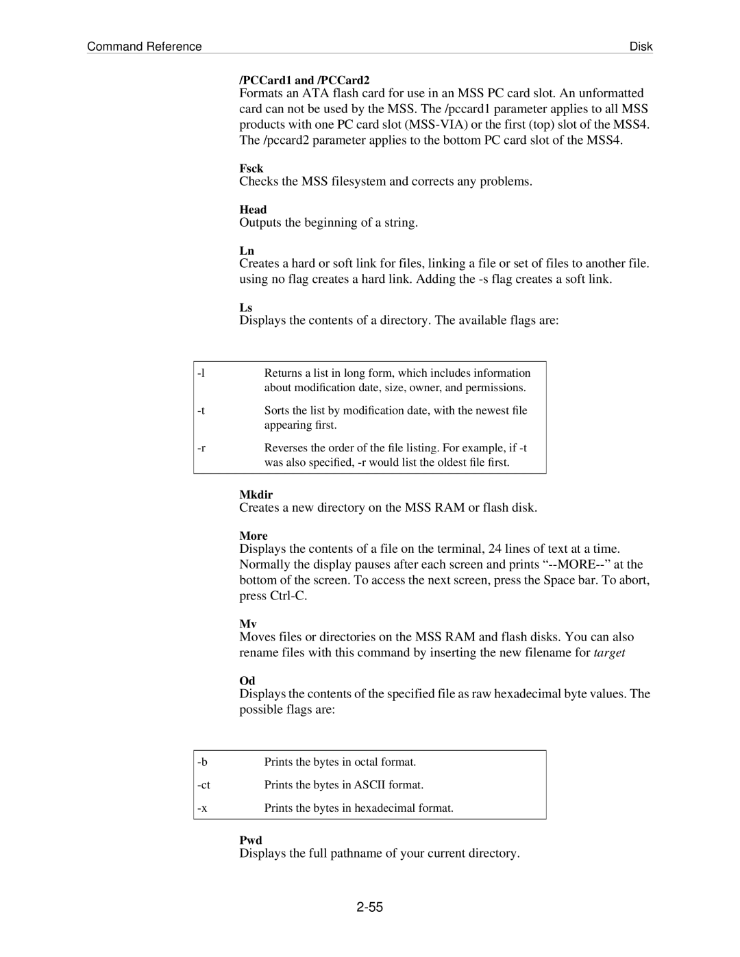 Lantronix manual Checks the MSS filesystem and corrects any problems 