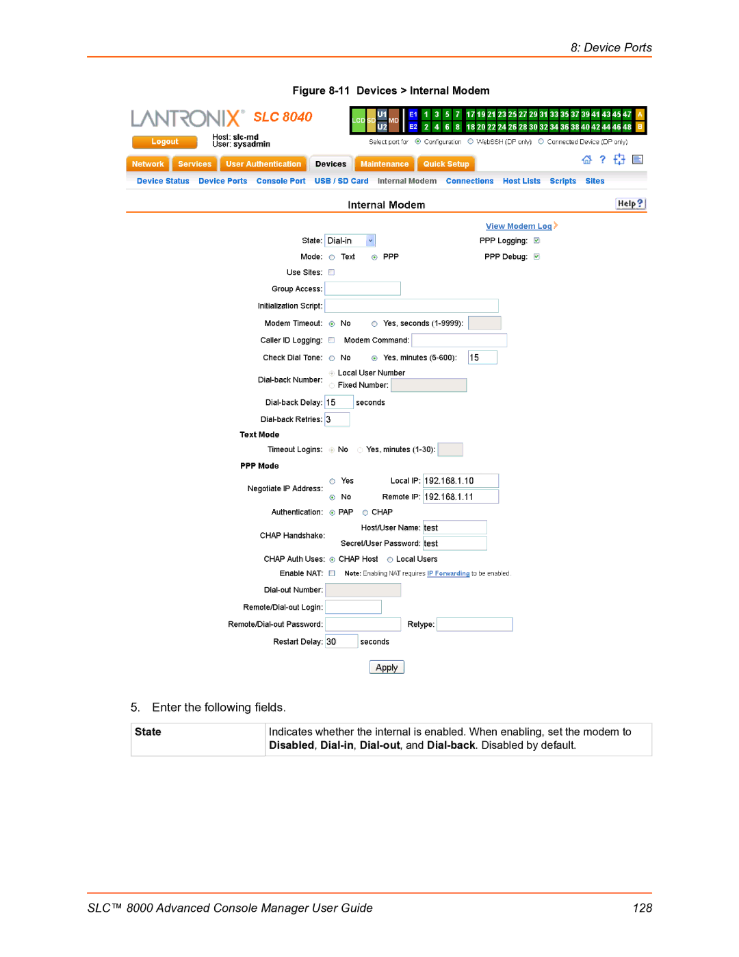 Lantronix manual SLC 8000 Advanced Console Manager User Guide 128 