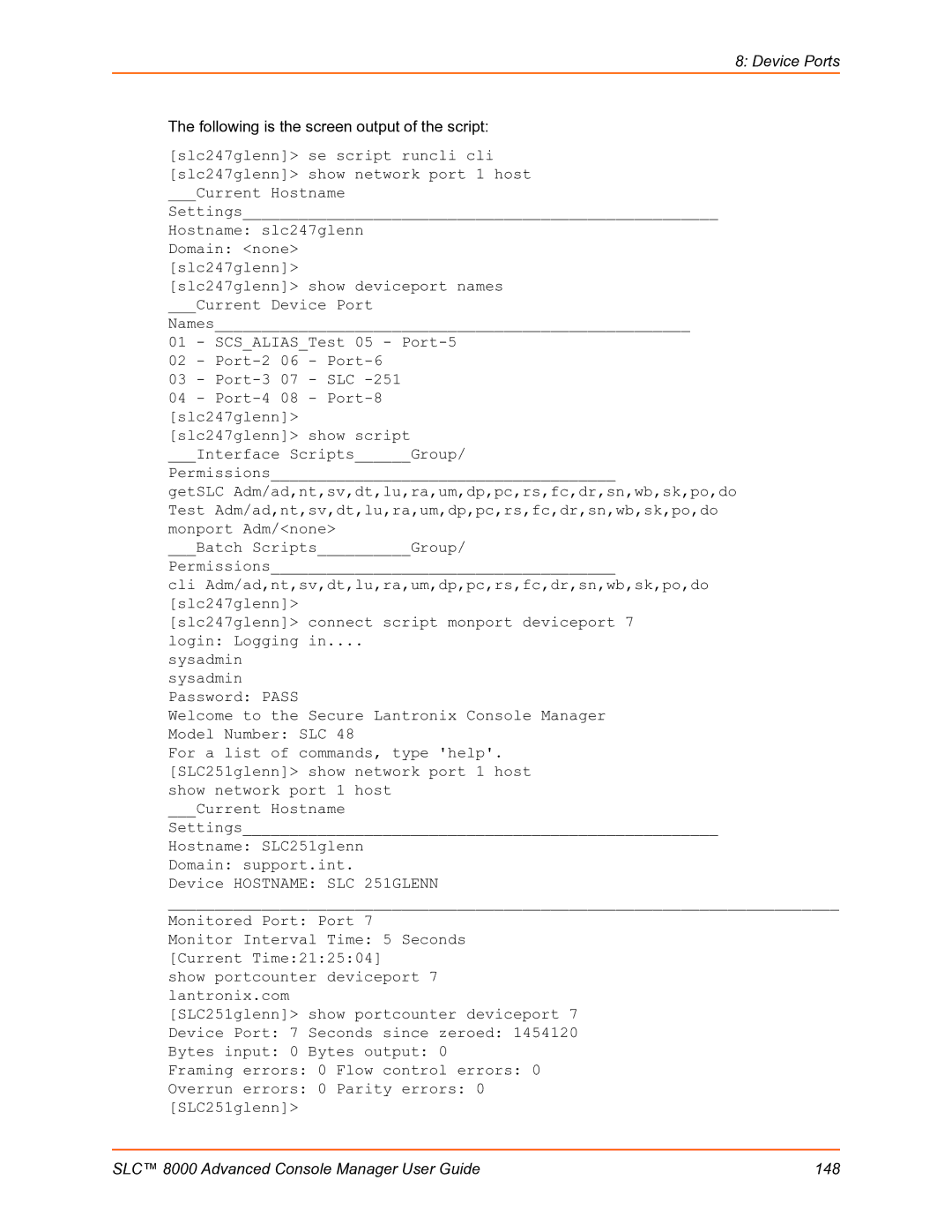 Lantronix manual SLC 8000 Advanced Console Manager User Guide 148 