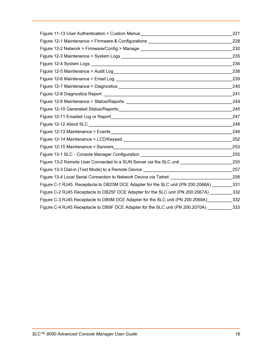 Lantronix SLC 8000 manual 13User Authentication Custom Menus 