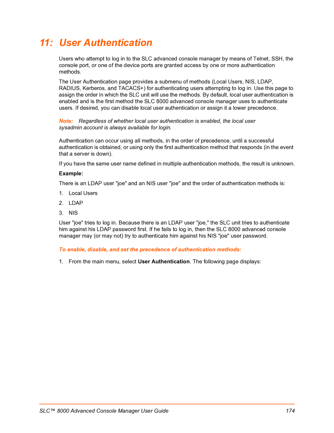 Lantronix SLC 8000 manual User Authentication, Ldap 