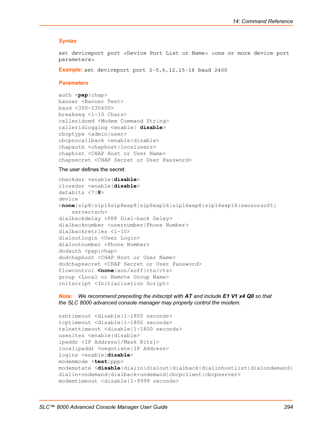 Lantronix manual SLC 8000 Advanced Console Manager User Guide 294 