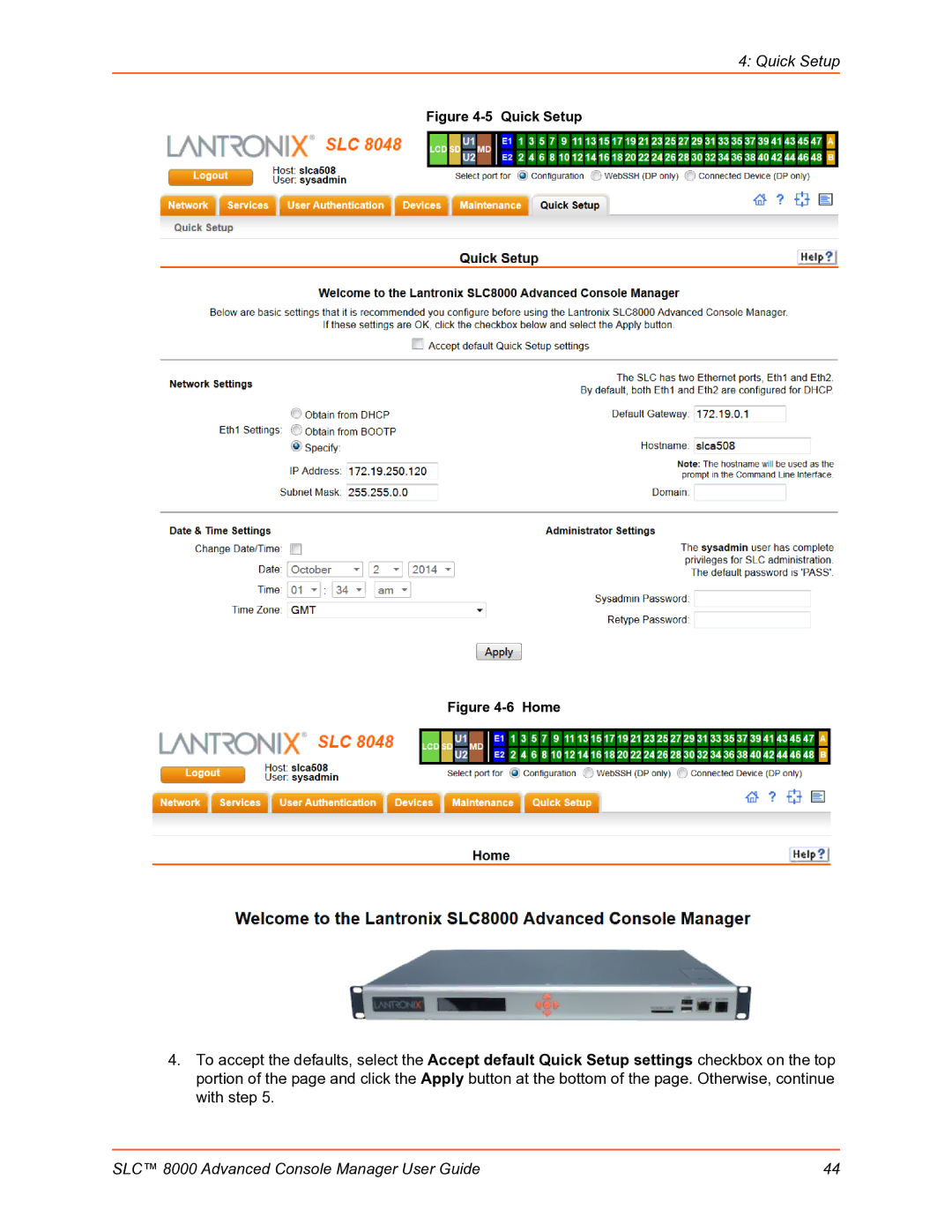 Lantronix SLC 8000 manual Quick Setup 