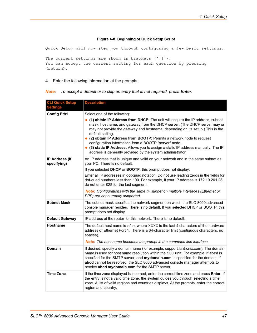 Lantronix SLC 8000 manual Config Eth1, IP Address if, Specifying 