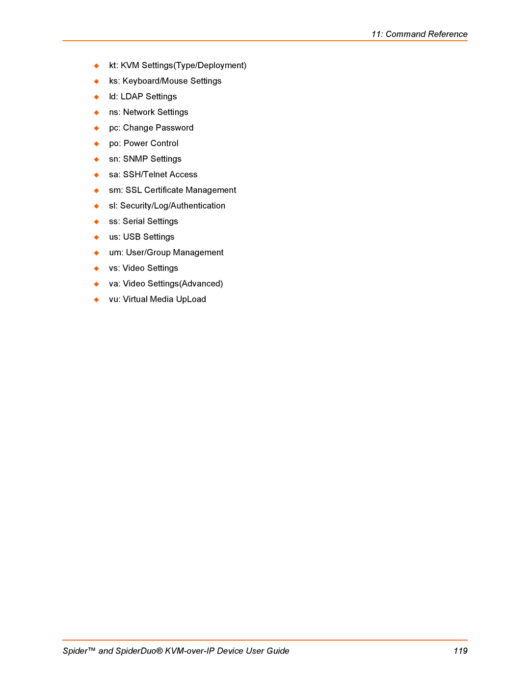 Lantronix SLSLP400PS201 manual Spider and SpiderDuo KVM-over-IP Device User Guide 119 