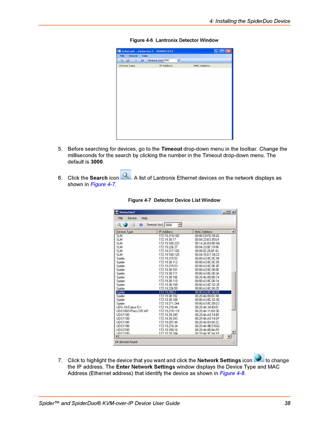 Lantronix SLSLP400PS201 manual Lantronix Detector Window 