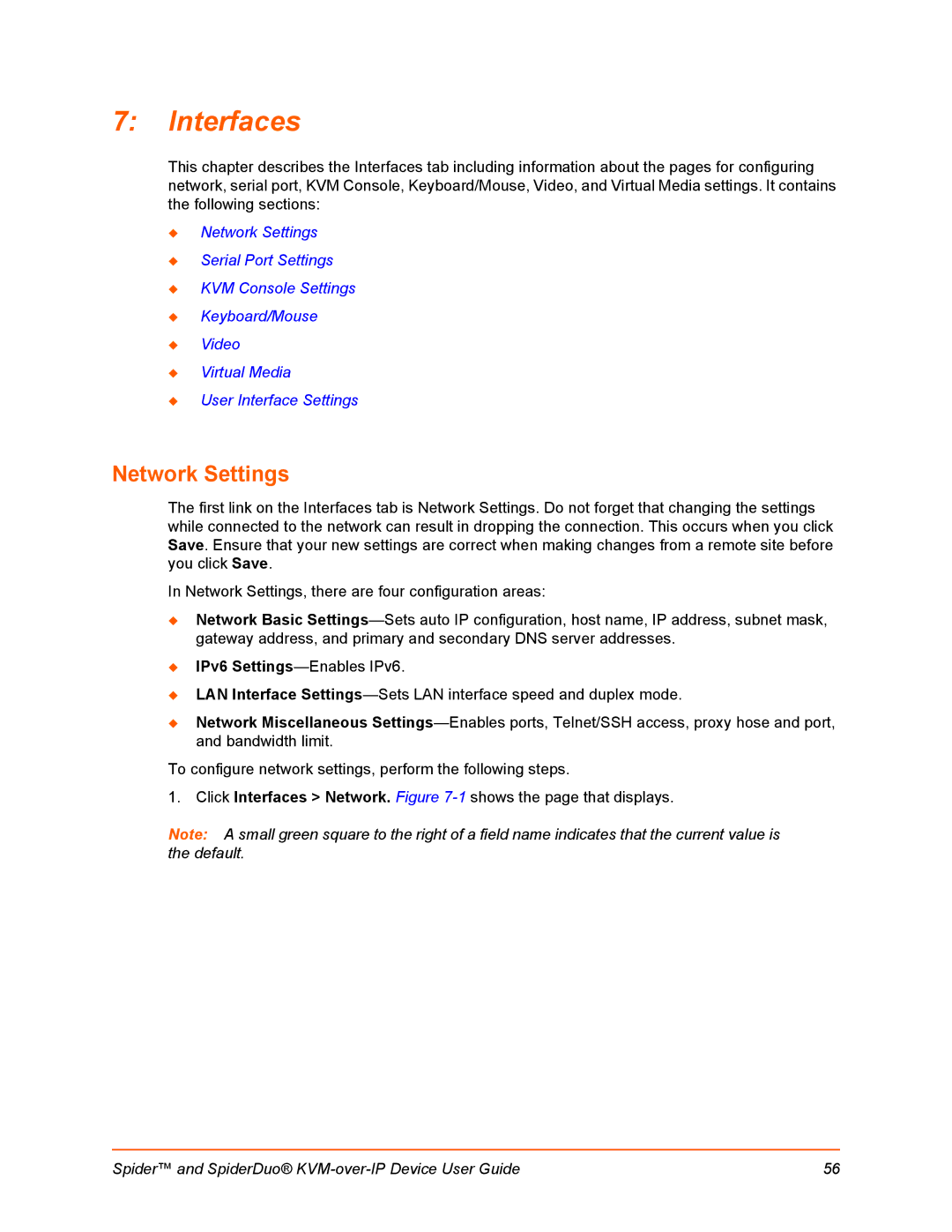 Lantronix SLSLP400PS201 manual Interfaces, Network Settings 