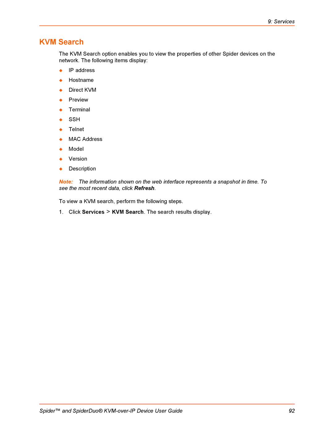 Lantronix SLSLP400PS201 manual KVM Search,  Ssh 