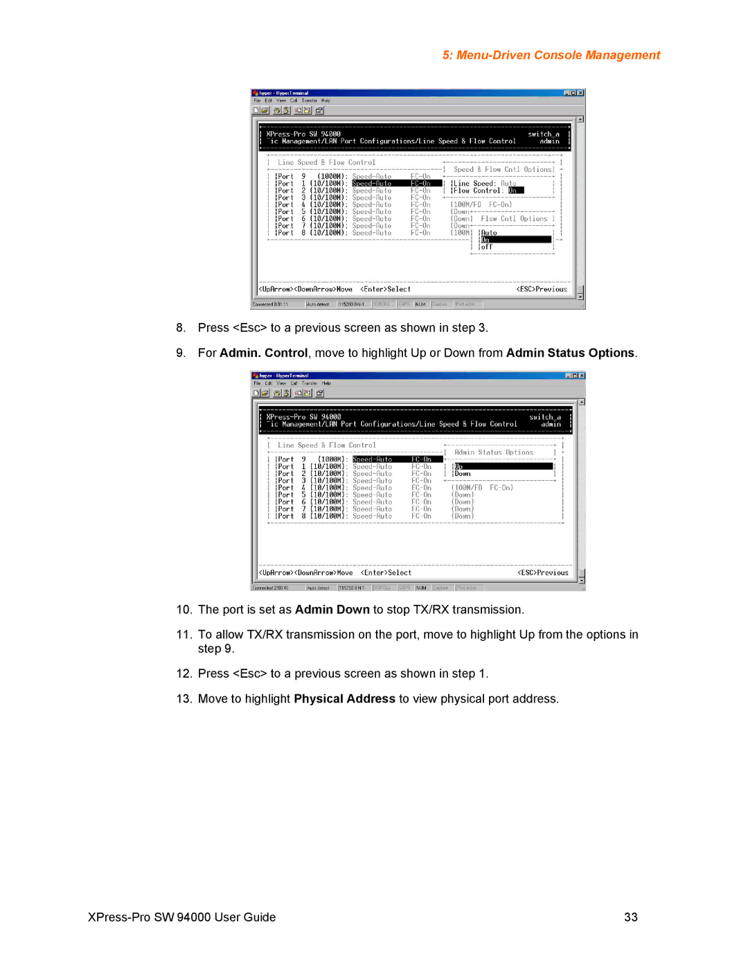 Lantronix SW 94000 manual Menu-Driven Console Management 