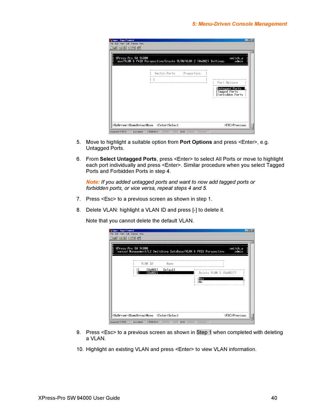 Lantronix SW 94000 manual Menu-Driven Console Management 