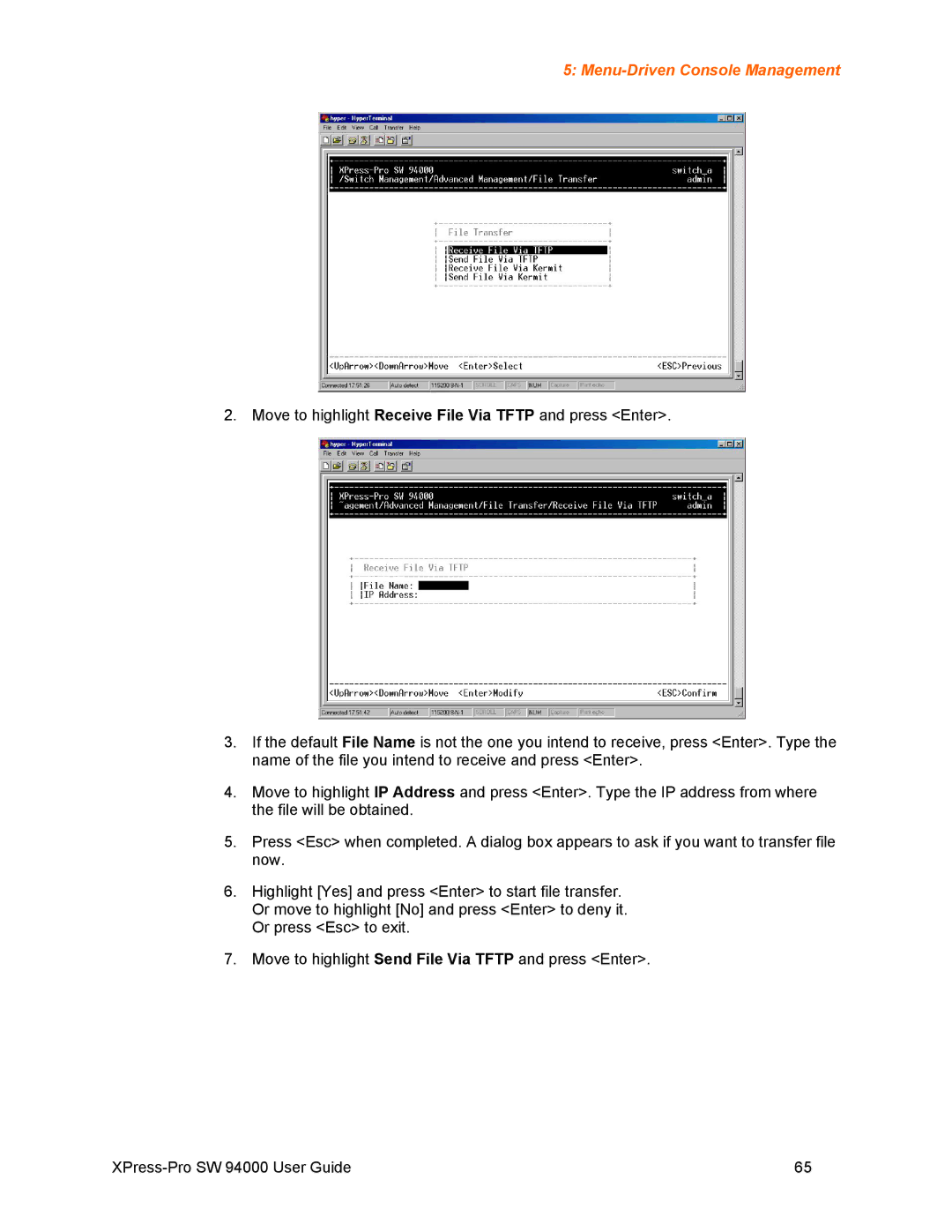 Lantronix SW 94000 manual Menu-Driven Console Management 