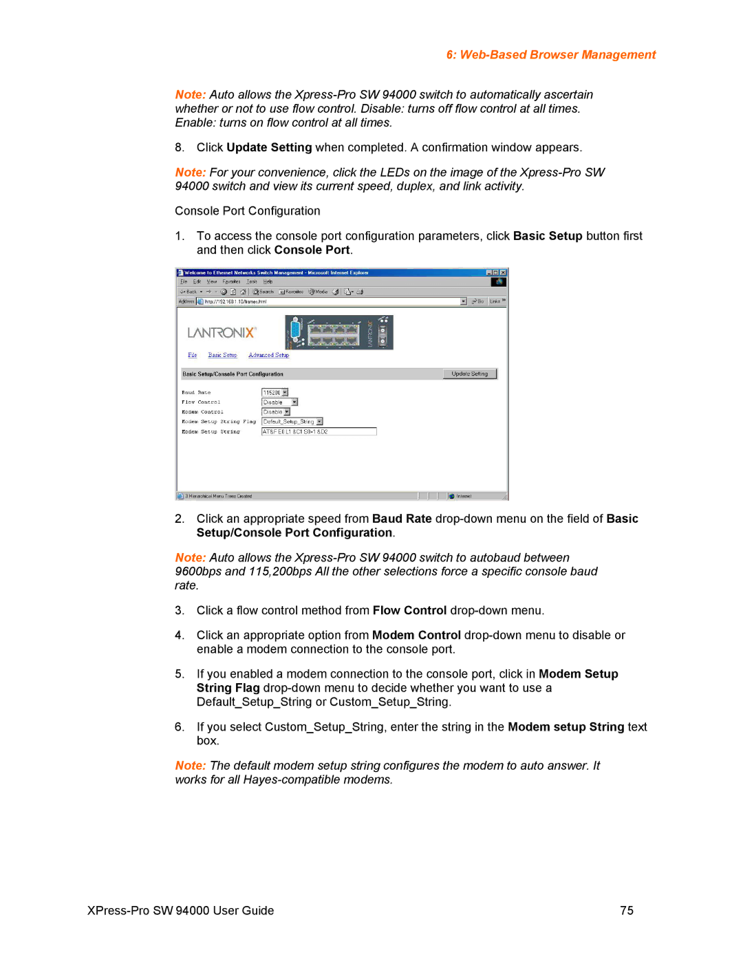 Lantronix SW 94000 manual Web-Based Browser Management 