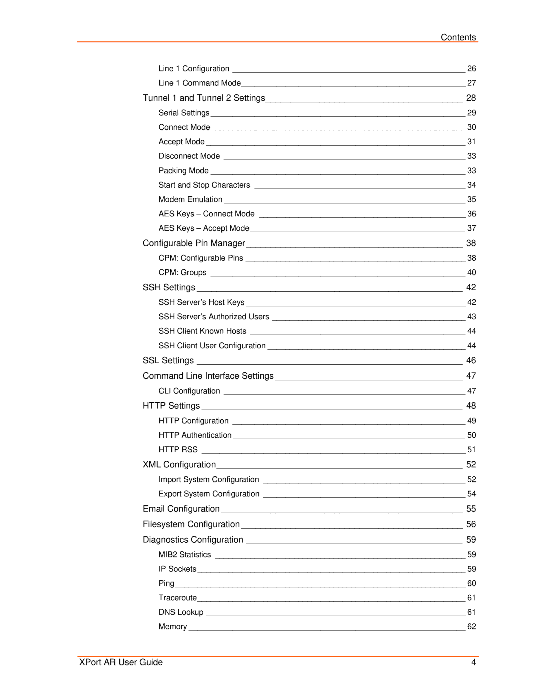 Lantronix XPort AR manual Contents 