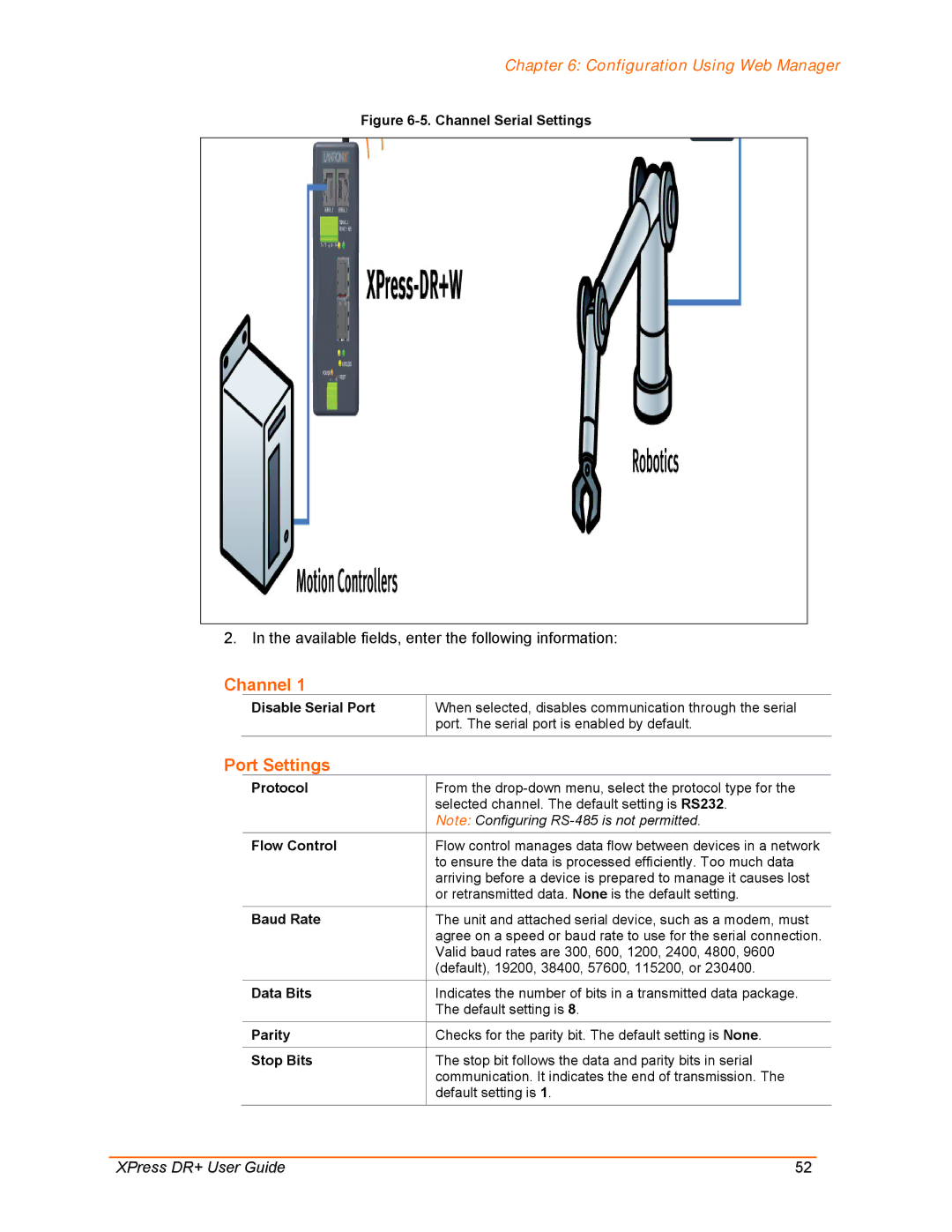 Lantronix XPress DR+ manual Channel, Port Settings 