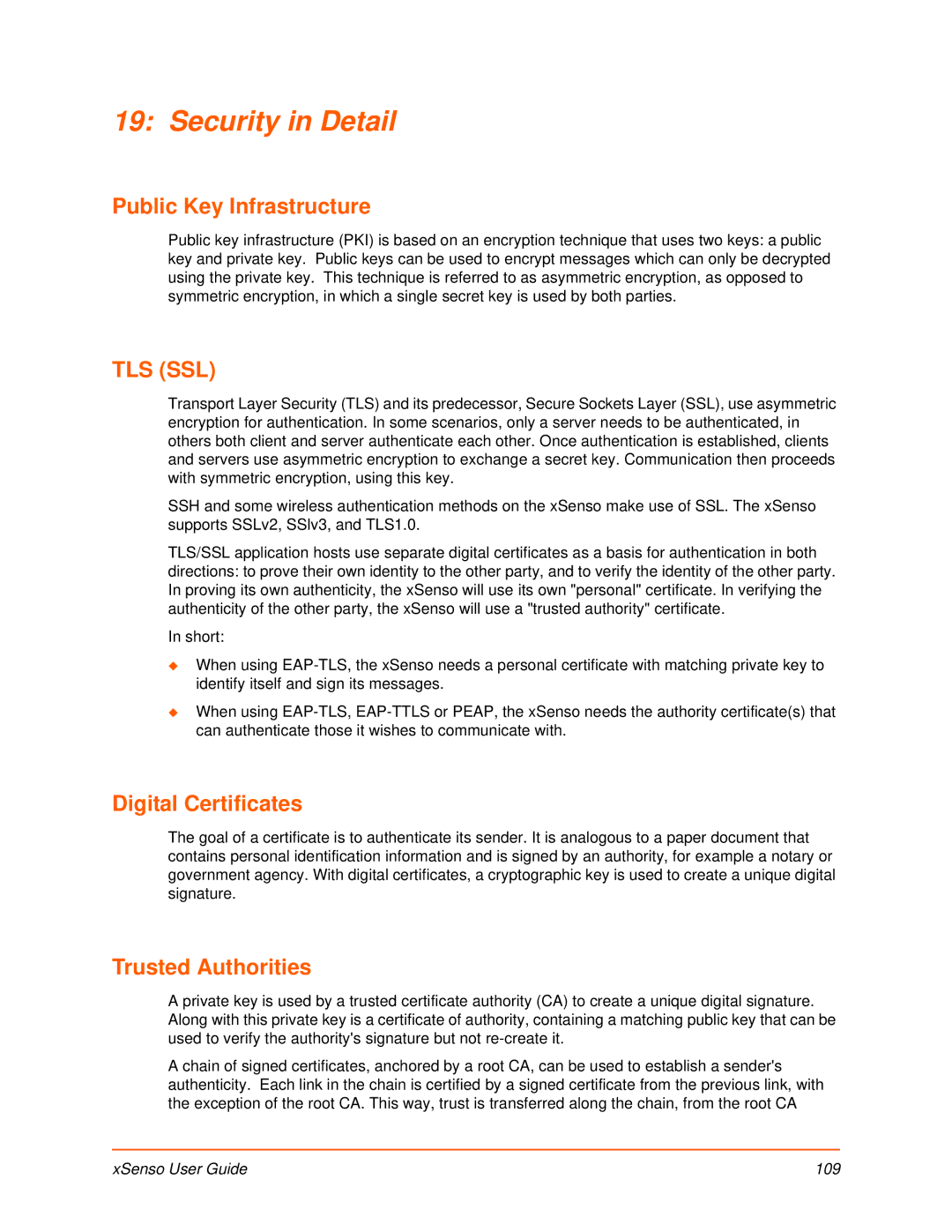 Lantronix XSENSO 2100 manual Security in Detail, Public Key Infrastructure, Digital Certificates, Trusted Authorities 