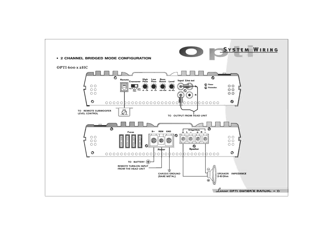 Lanzar Car Audio 1200HC manual 