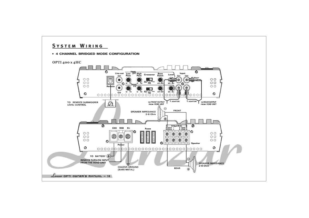 Lanzar Car Audio 1200HC manual 