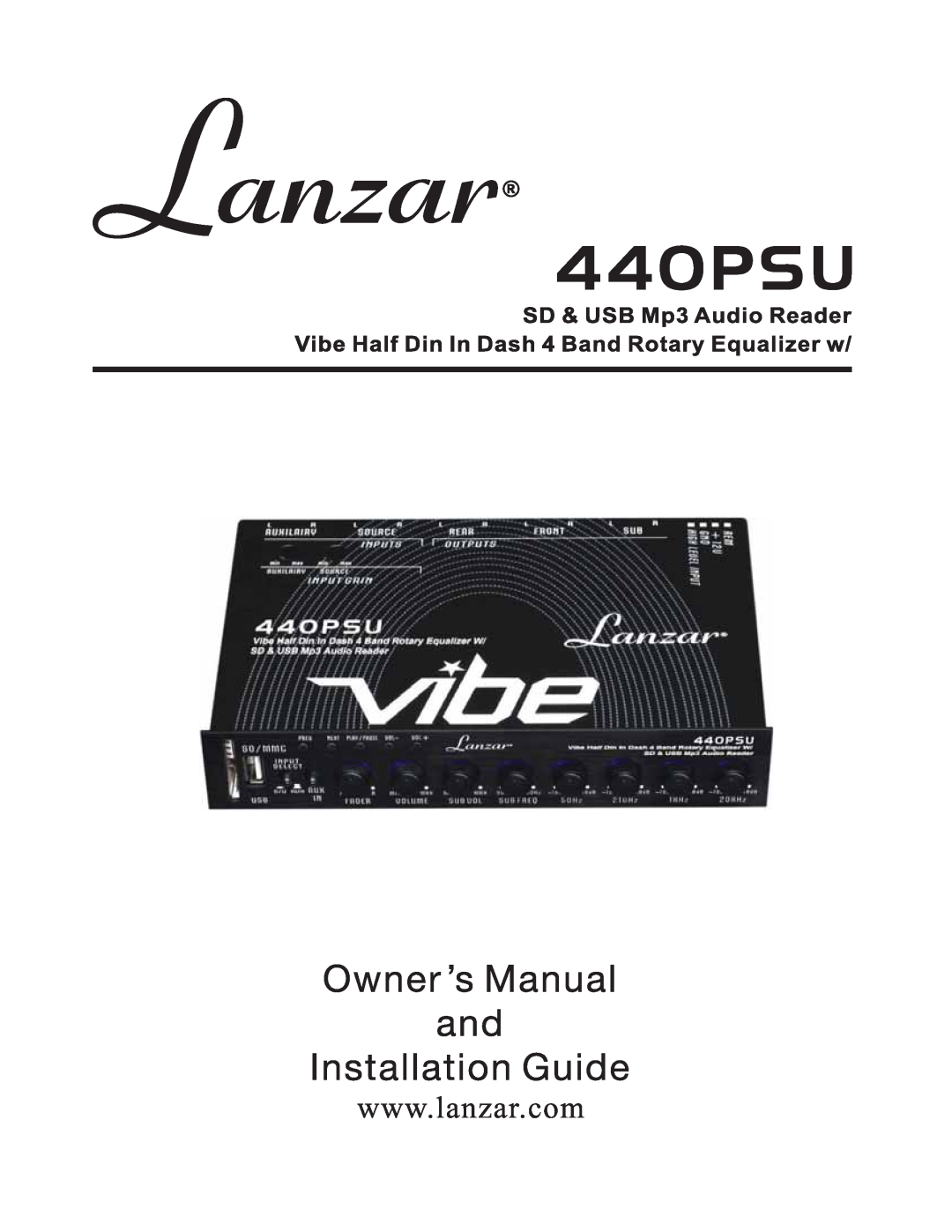 Lanzar Car Audio 440PSU manual 