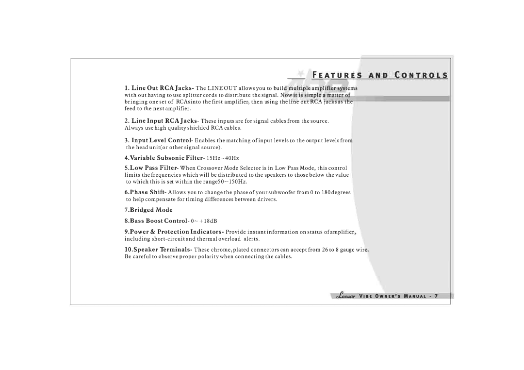 Lanzar Car Audio 1000.1D, 700.1D, 4KD, 3100D manual 