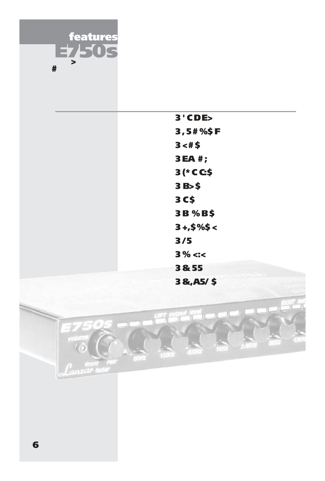 Lanzar Car Audio E740V, E540P, E750S manual Features 