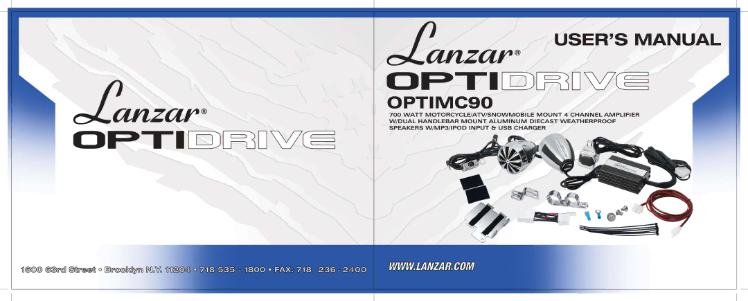 Lanzar Car Audio OPTIMC90 manual 