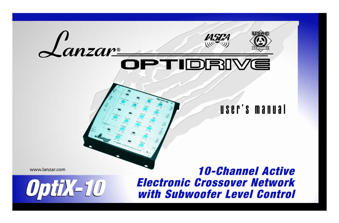 Lanzar Car Audio OPTIX-10OPTIX-10 user manual OptiX-10 