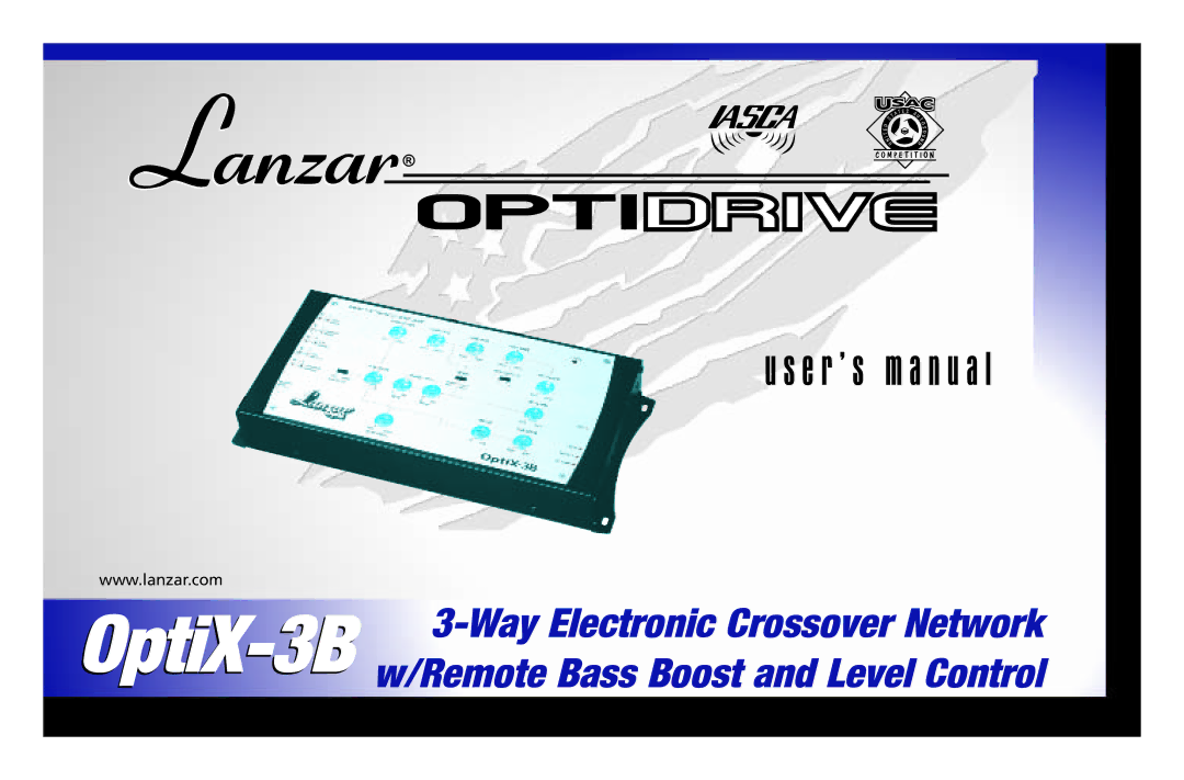 Lanzar Car Audio OPTIX3B user manual E r ’ s m a n u a l 