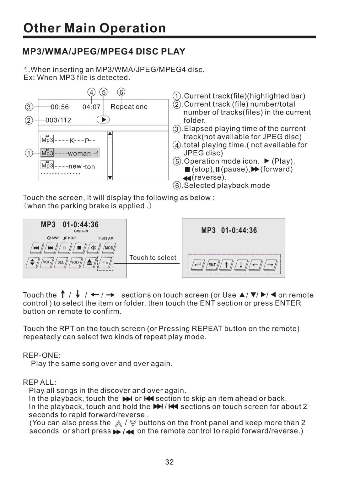 Lanzar Car Audio SD43MU instruction manual MP3, 01-04436 