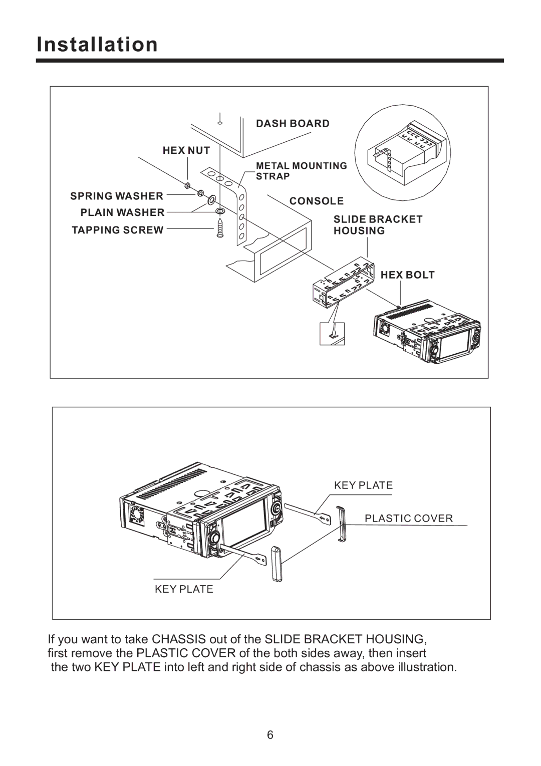 Lanzar Car Audio SD43MU instruction manual Dash Board 