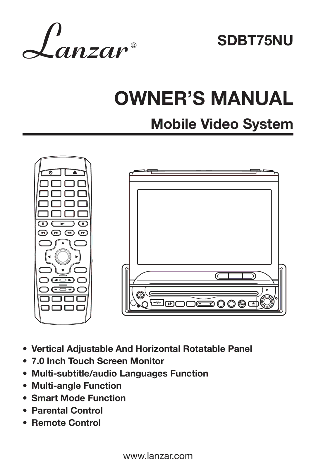 Lanzar Car Audio SDBT75NU owner manual 