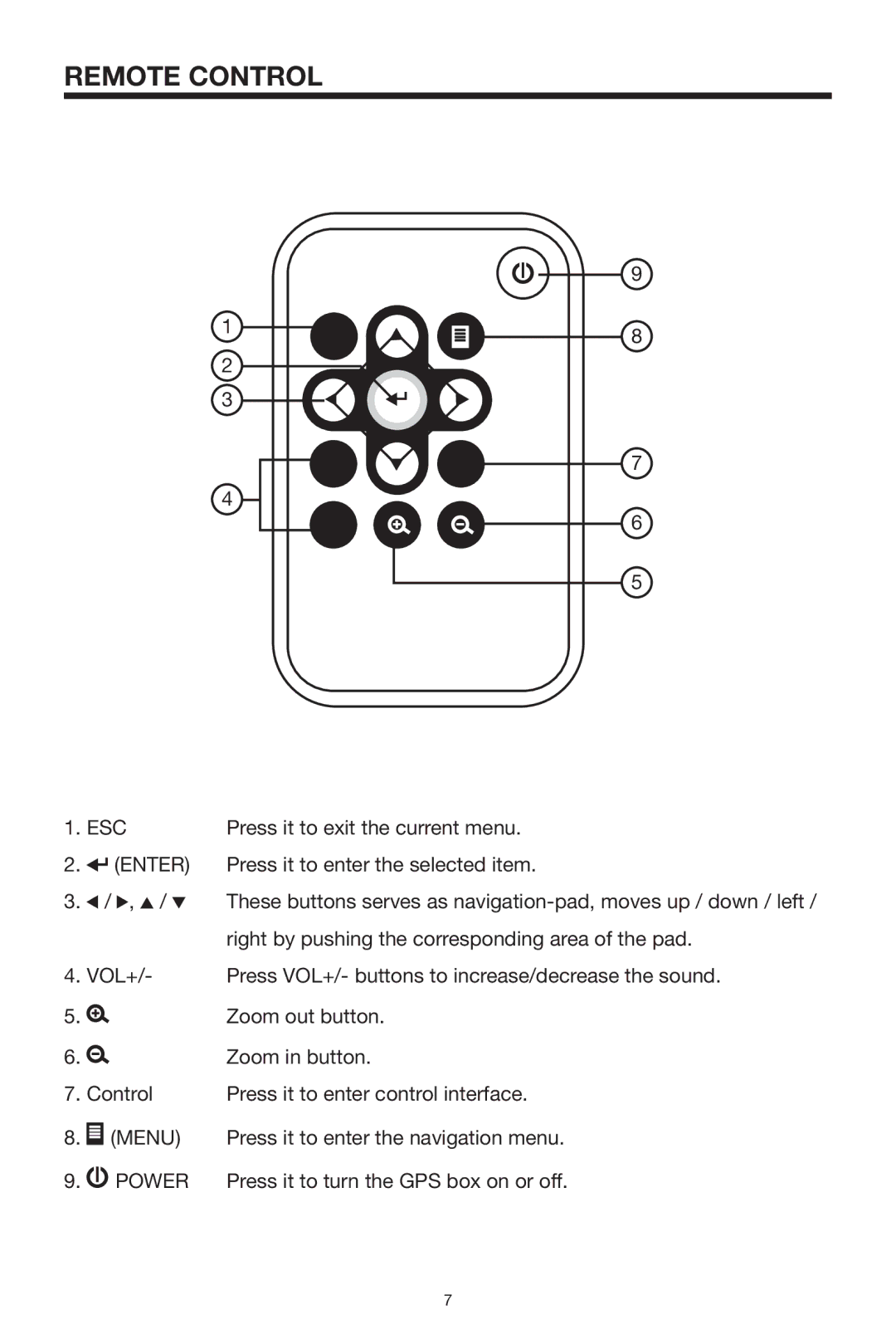 Lanzar Car Audio SNV90 owner manual Remote Control, Enter 