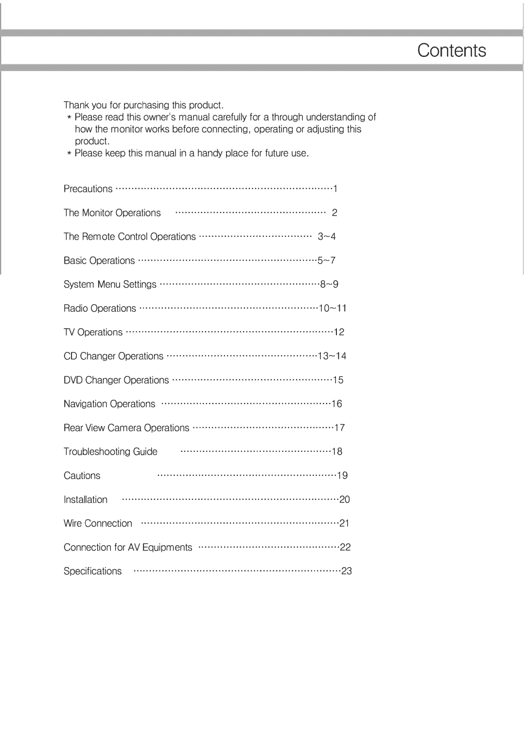 Lanzar Car Audio SV7TV manual 