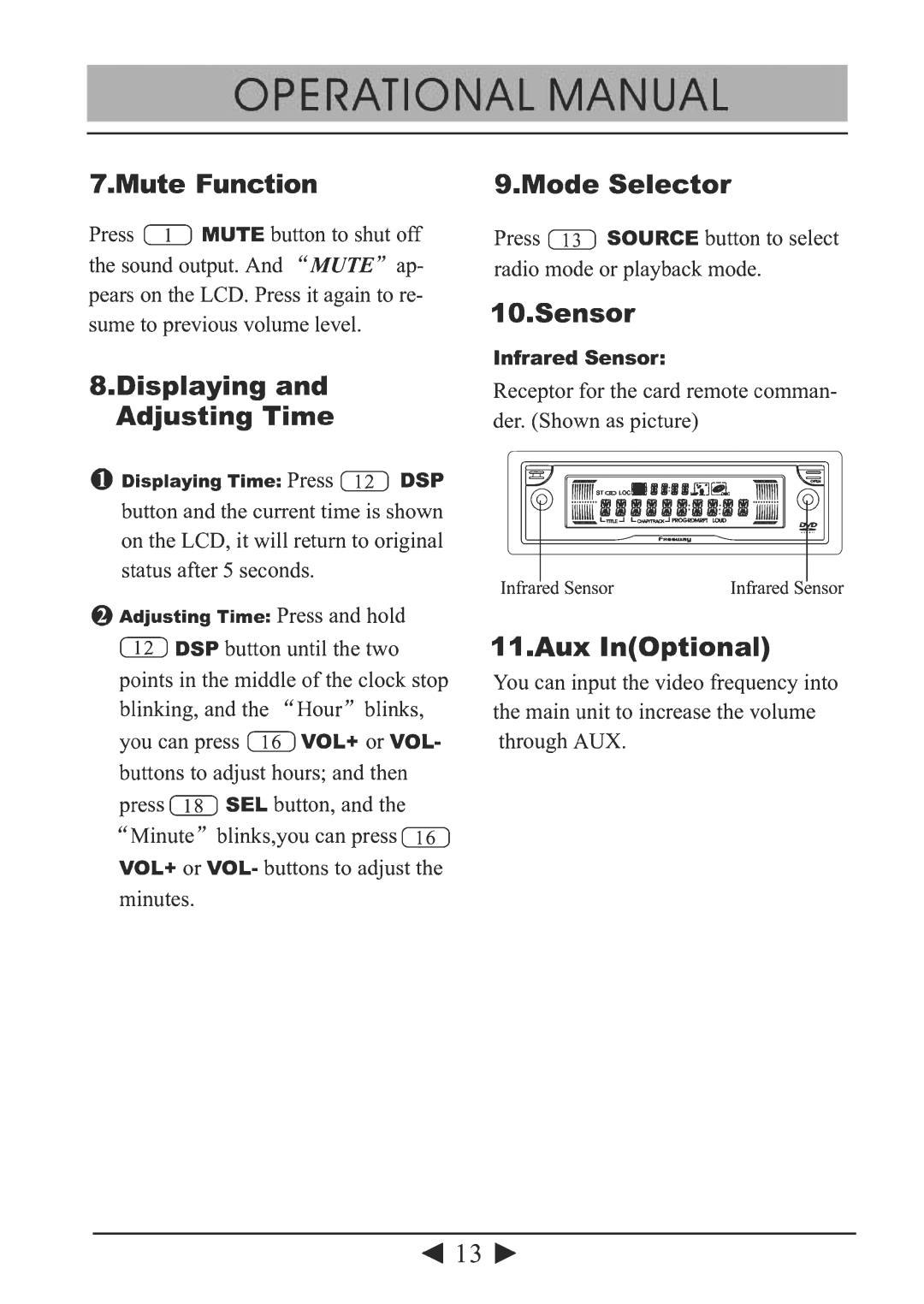 Lanzar Car Audio SVDVD28 manual 