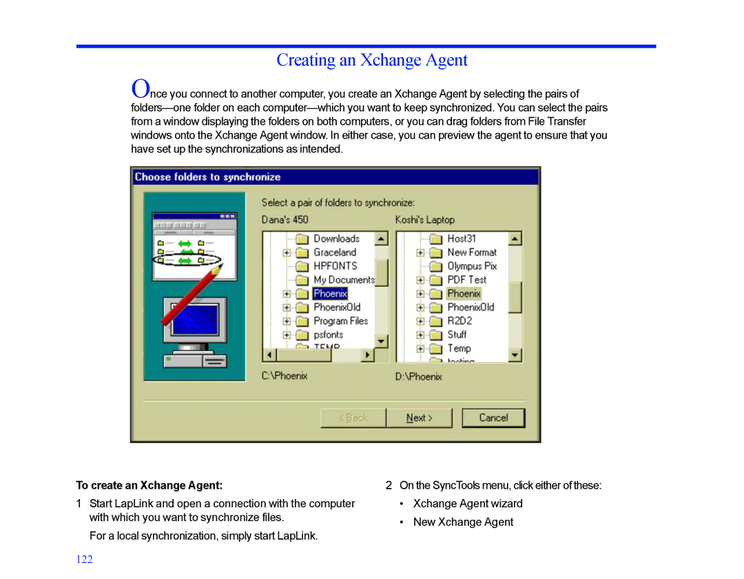 LapLink MN-LGD011-XX-US manual Creating an Xchange Agent, To create an Xchange Agent 