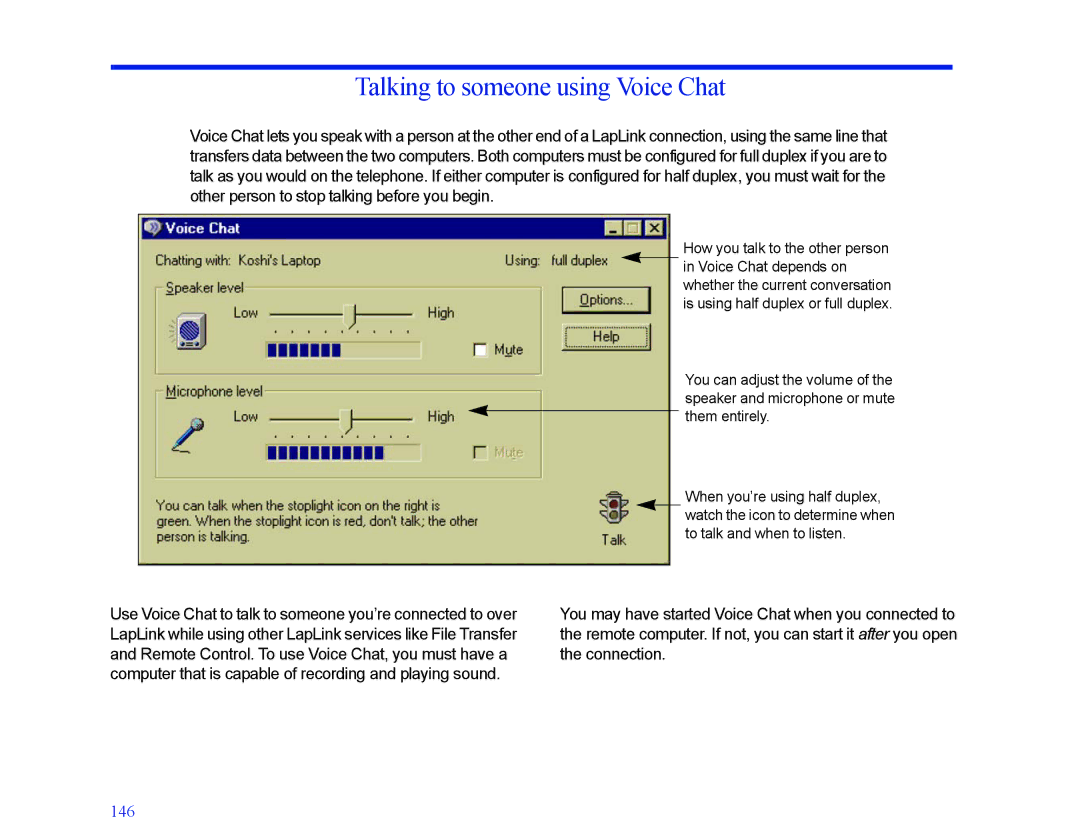 LapLink MN-LGD011-XX-US manual Talking to someone using Voice Chat 