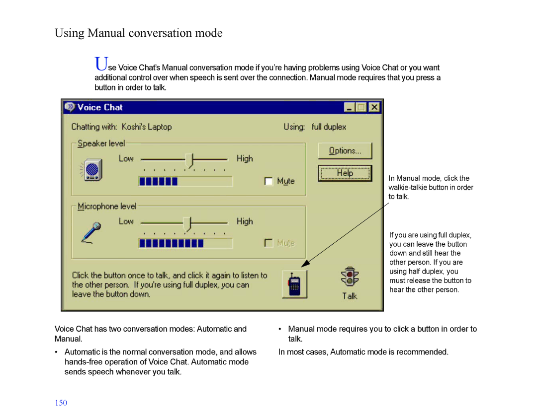 LapLink MN-LGD011-XX-US manual Using Manual conversation mode 