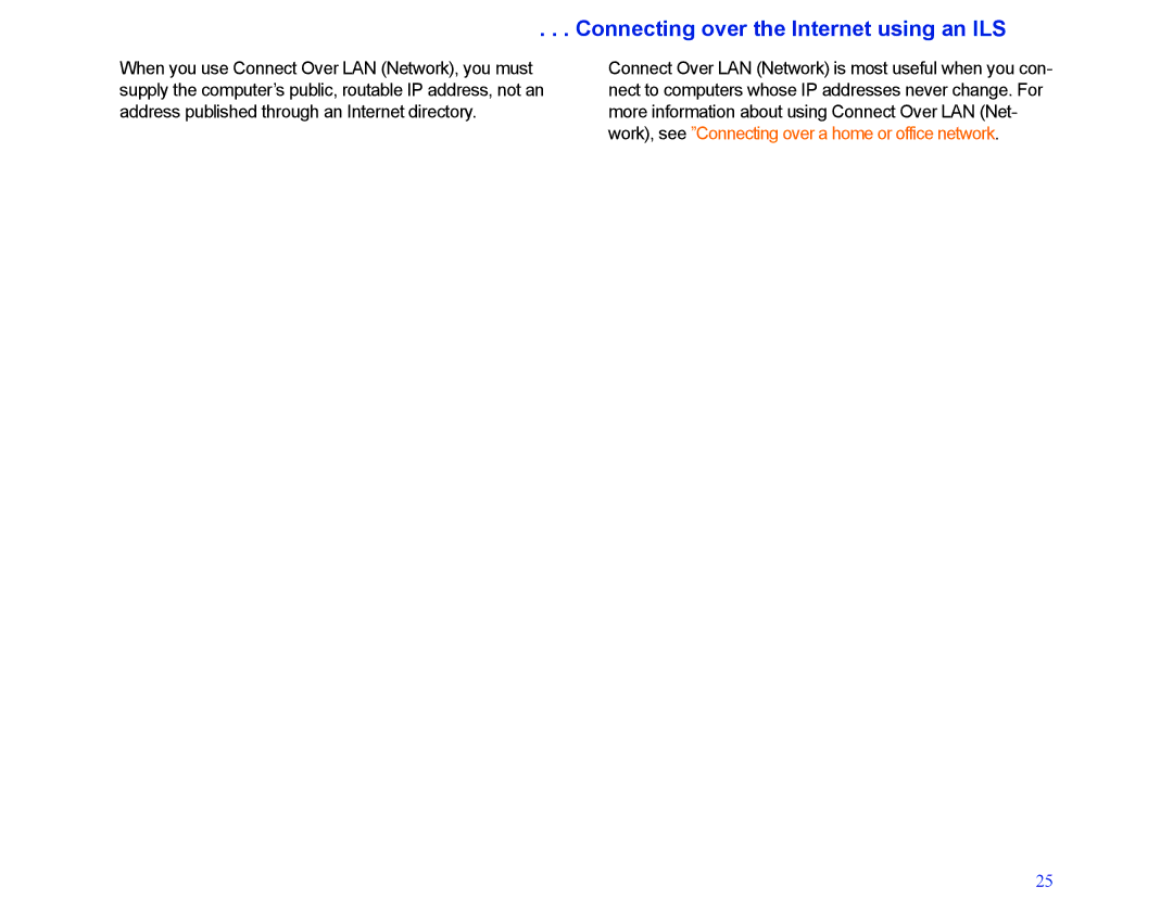 LapLink MN-LGD011-XX-US manual Connecting over the Internet using an ILS 