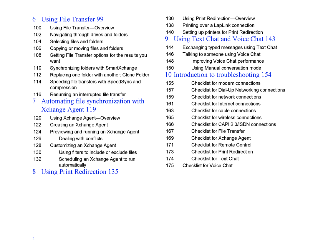 LapLink MN-LGD011-XX-US manual Scheduling an Xchange Agent to run automatically, Checklist for modem connections 157 